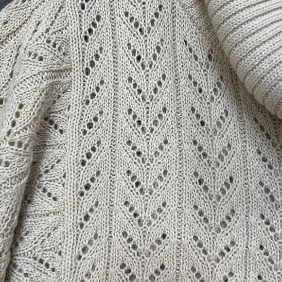 ADRIENNE VITTADINI STUDIO Cowl Neck Sweater XLarge Ivory NWT Wool Blend Y121021 - Picture 4 of 5